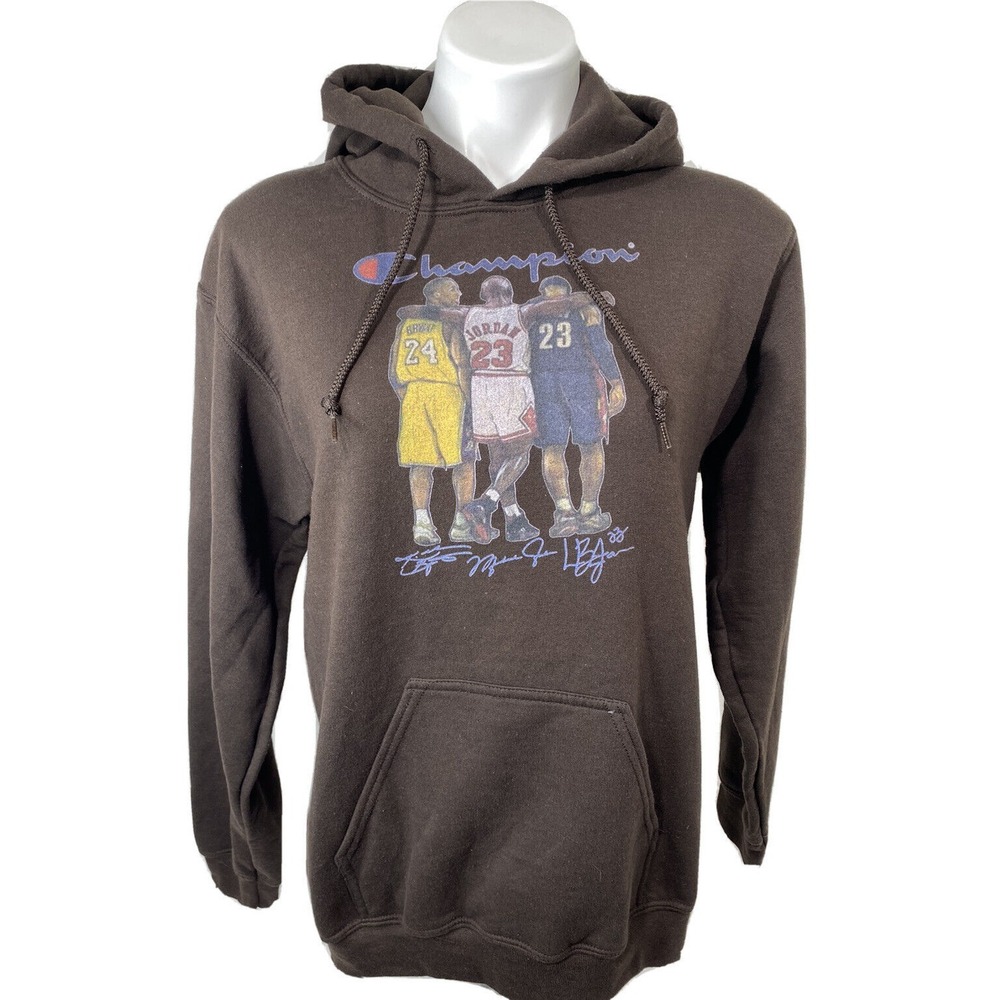 Champion Hoodie Pullover Mens Small Brown Basketball NBA